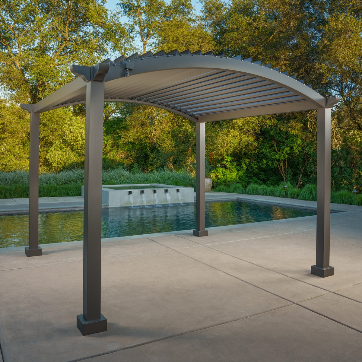 Monaco Curved Louvered Pergola