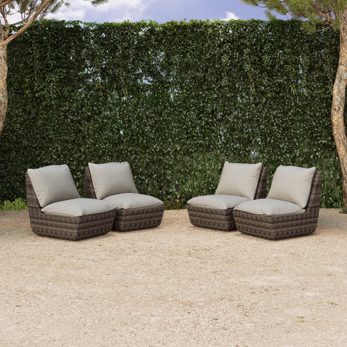 Swann Modular Sectional Chairs 4 Pack