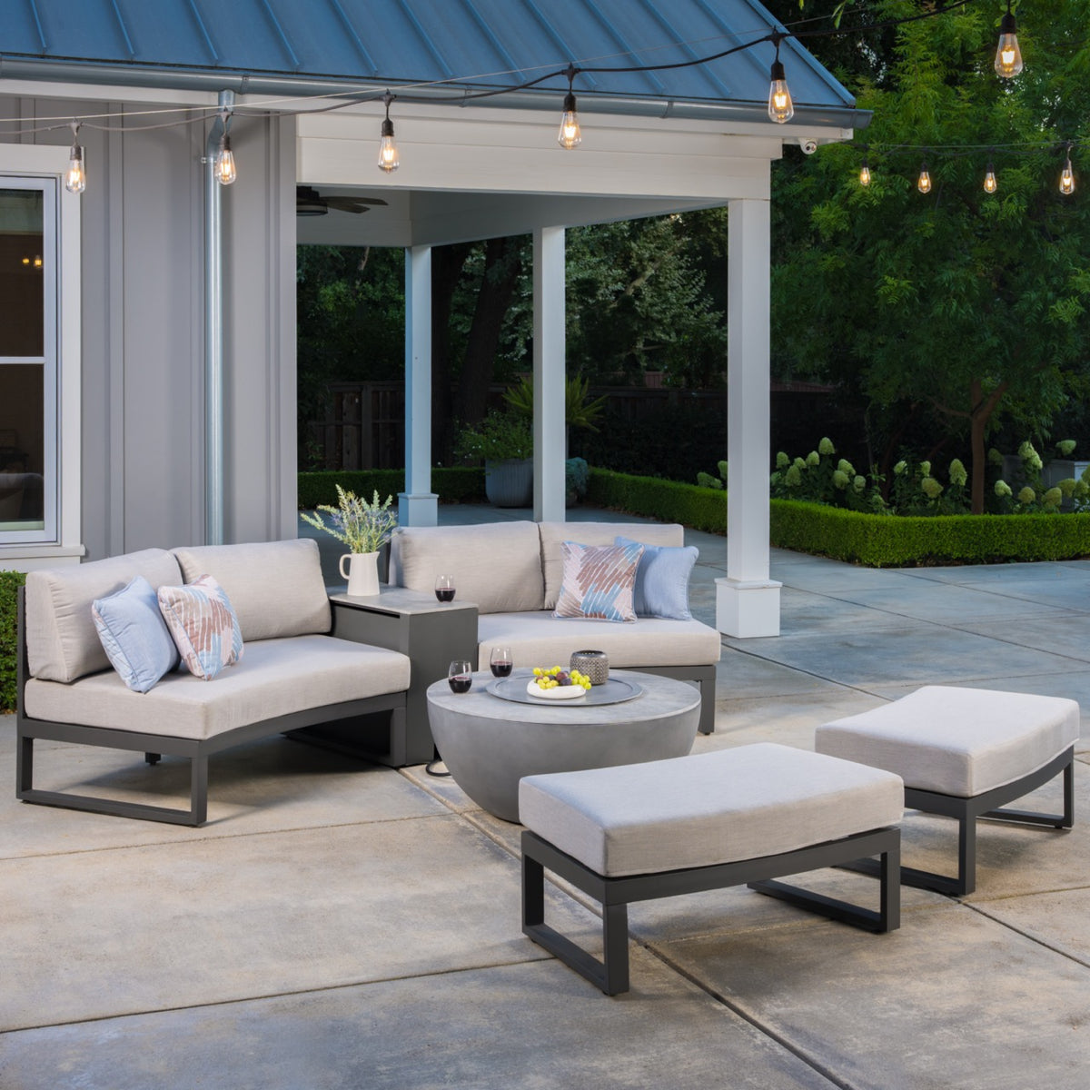 Brooklyn 6 Piece Fire Sectional Seating Set