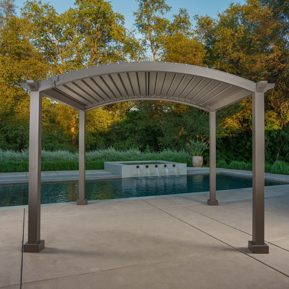 Monaco Curved Louvered Pergola