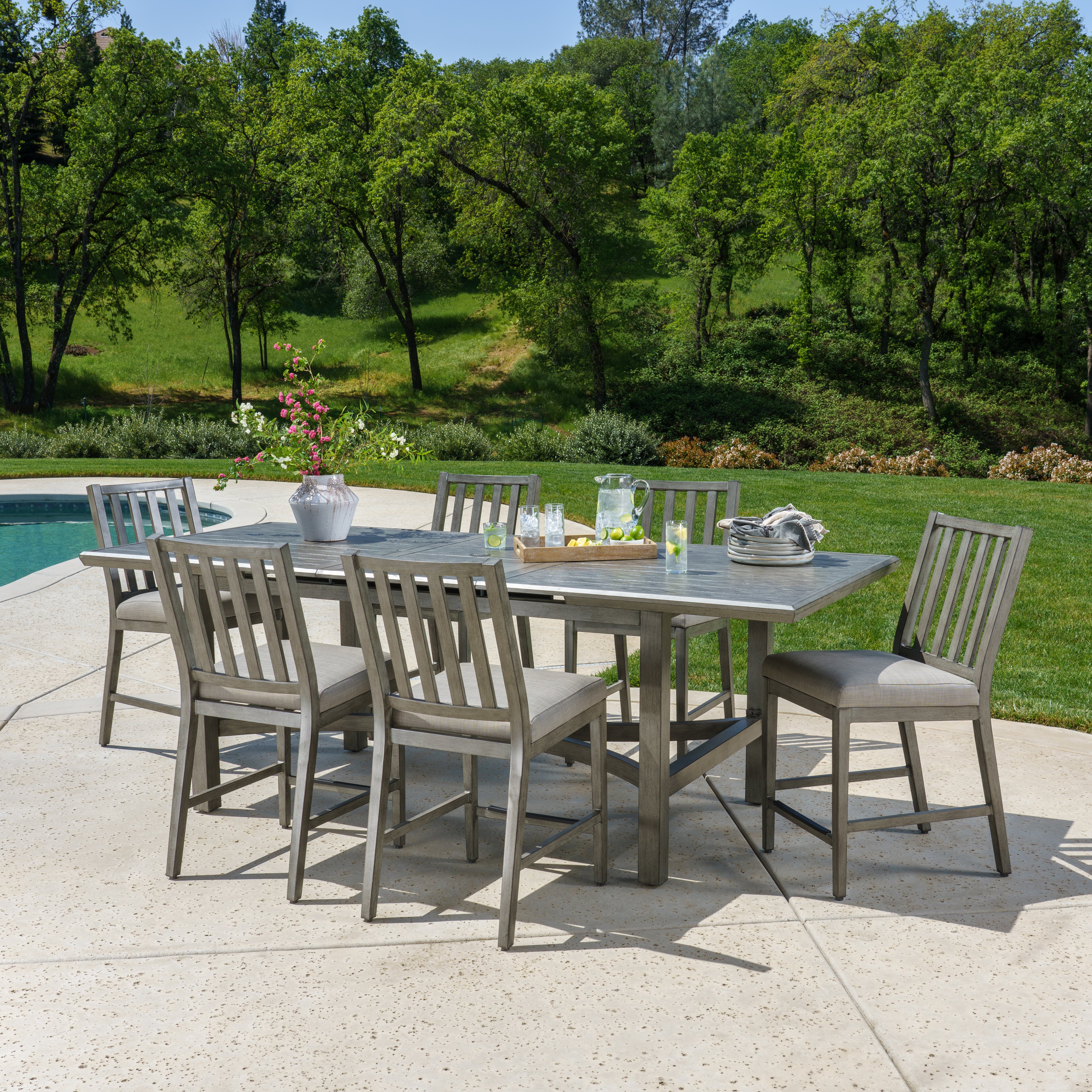 Danson 7-piece High Dining Set with Expanding Table