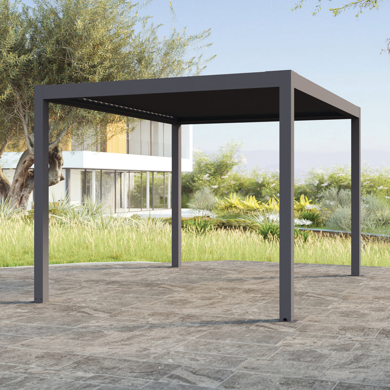 Ghent 13' Retractable Louvered Aluminum Pergola