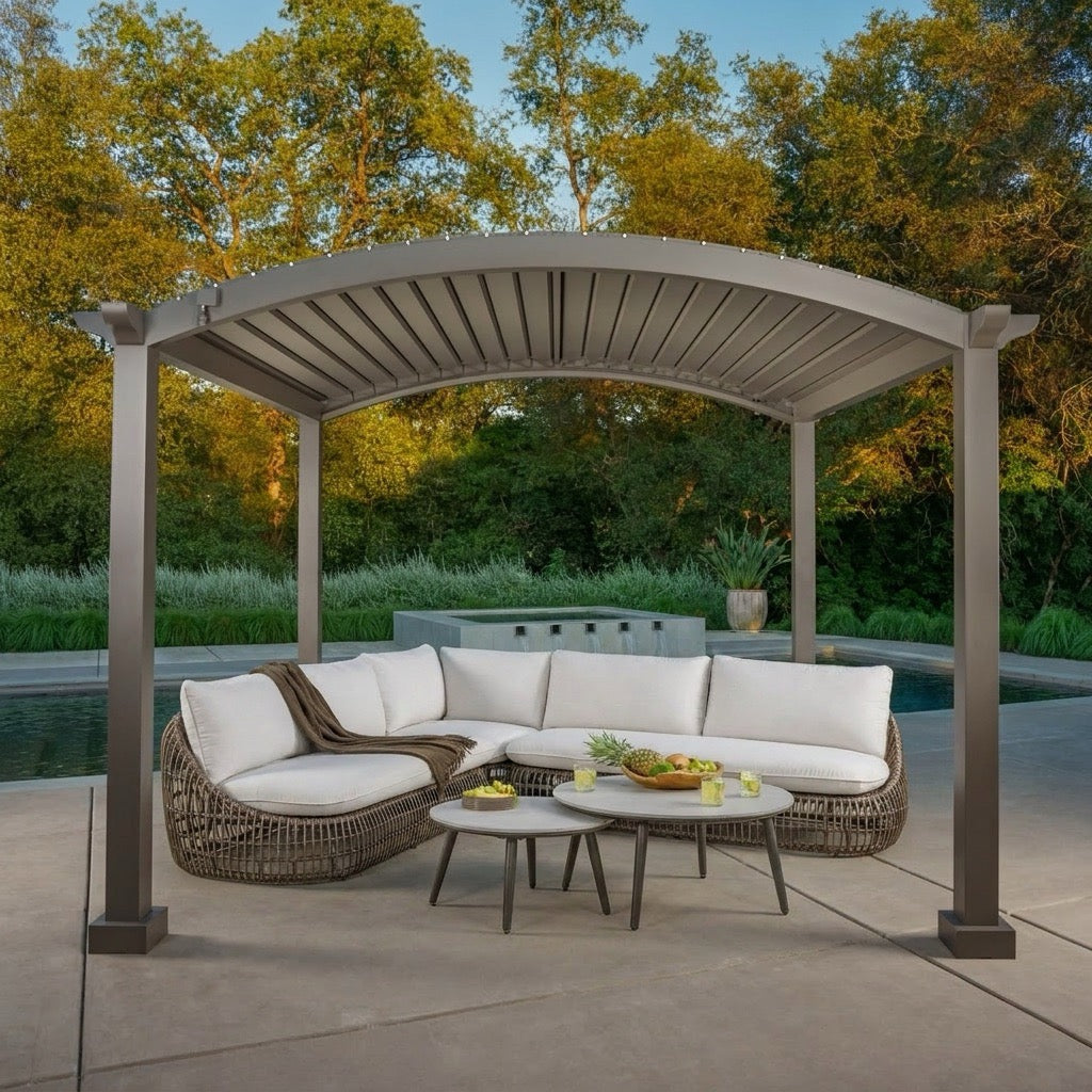 Monaco Curved Louvered Pergola