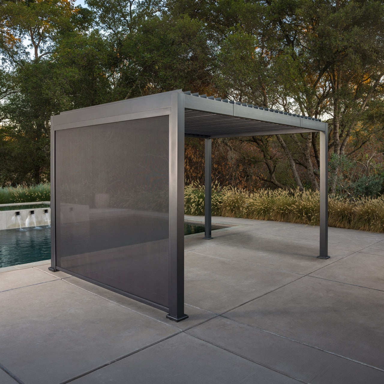 Stratus Pergola Pull Down Screen
