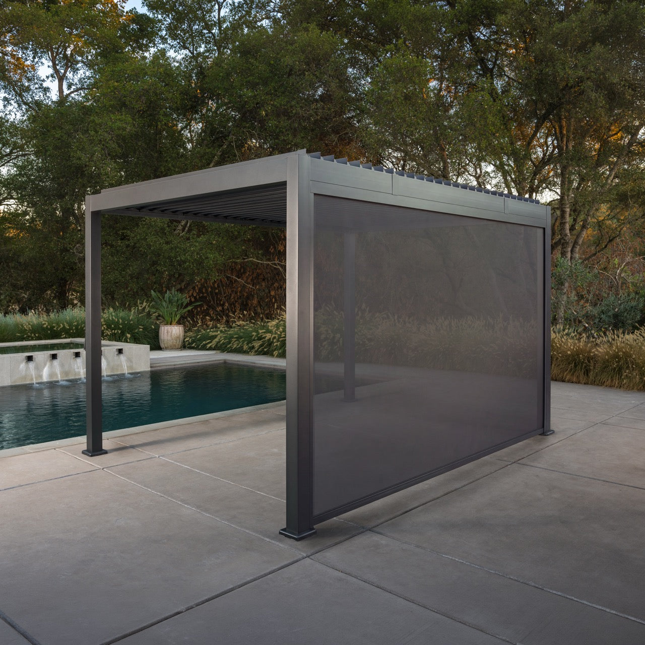 Stratus Pergola Pull Down Screen