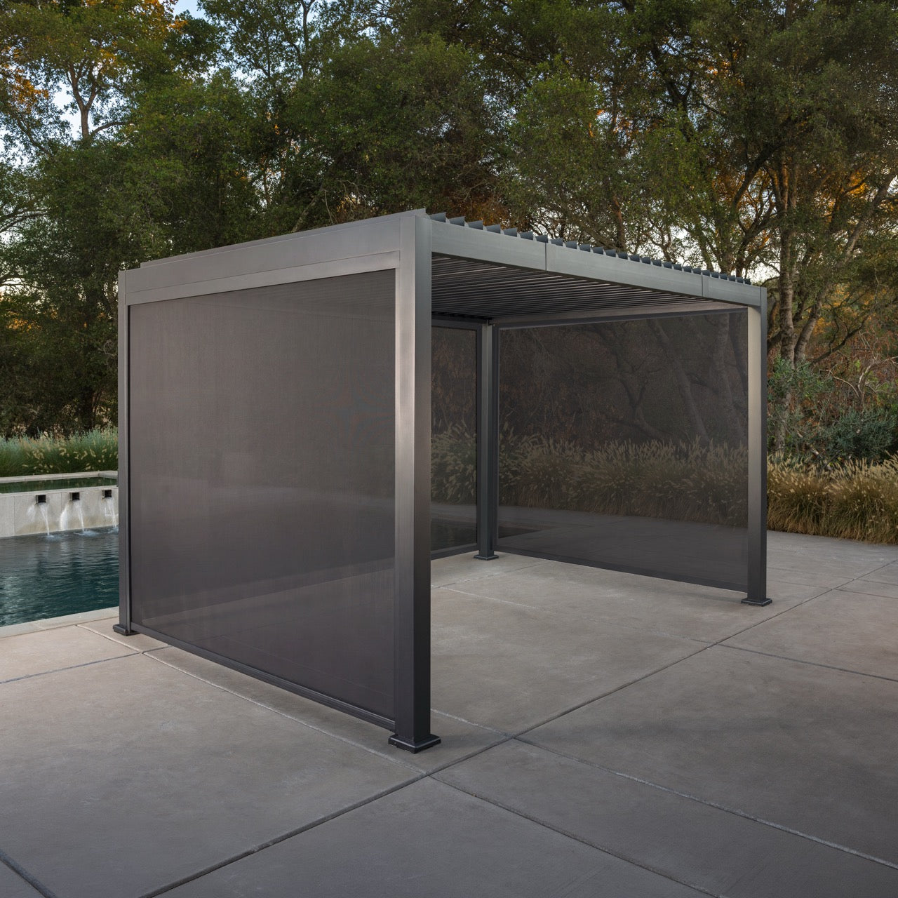 Stratus Pergola Pull Down Screen