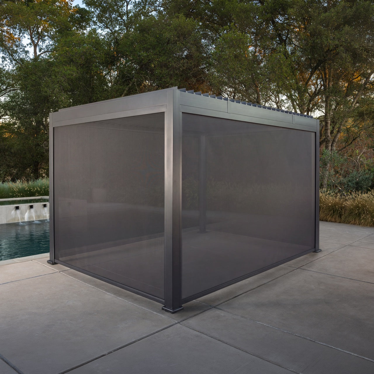 Stratus Pergola Pull Down Screen