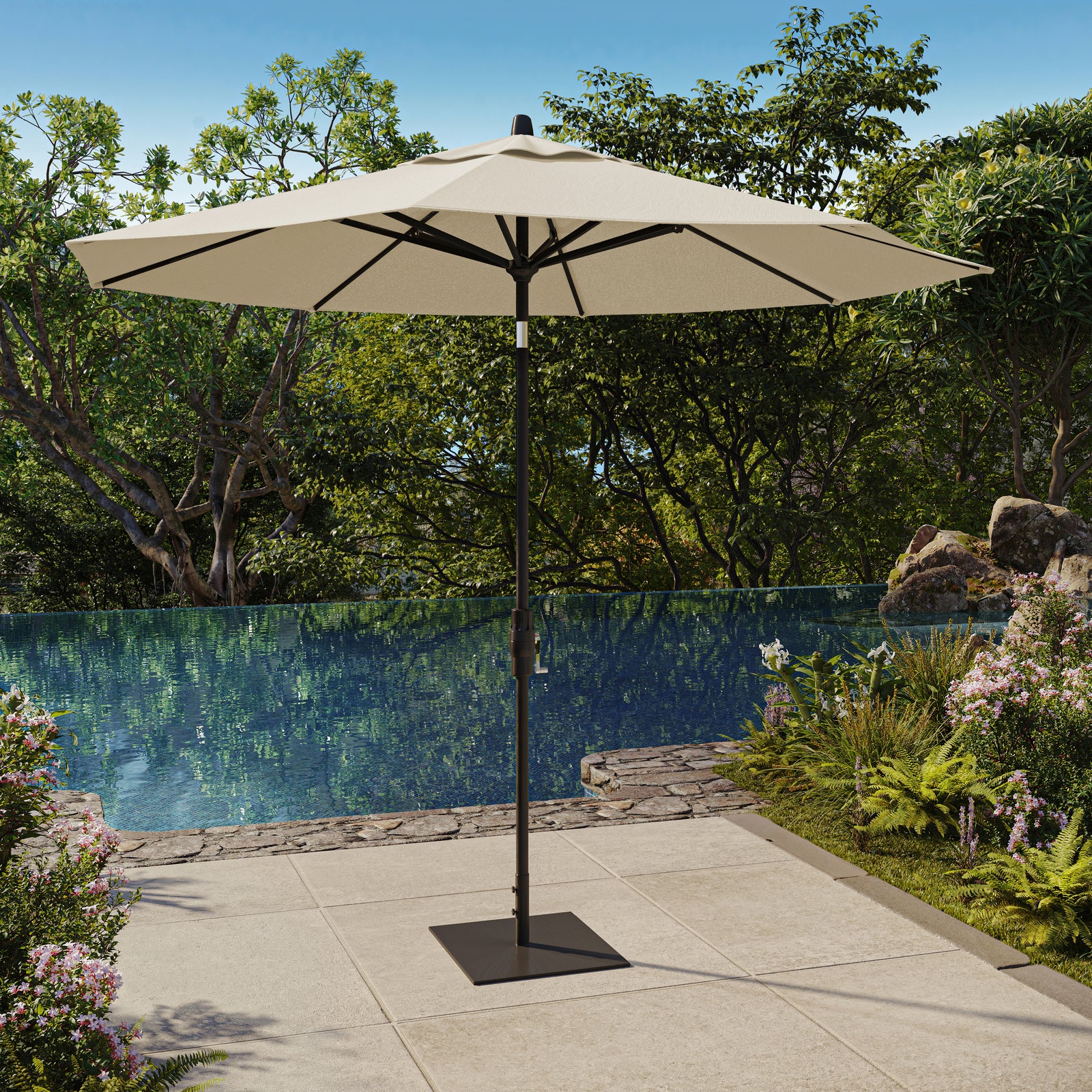 9' Round Aluminum Market Umbrella