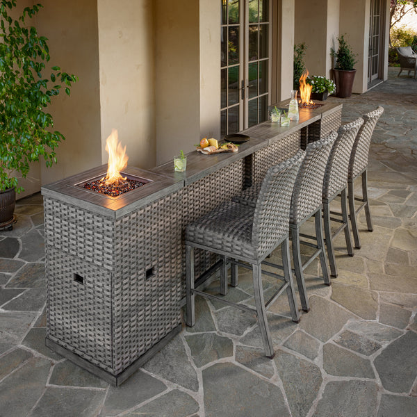 Diego Modular Bar with Fire Columns