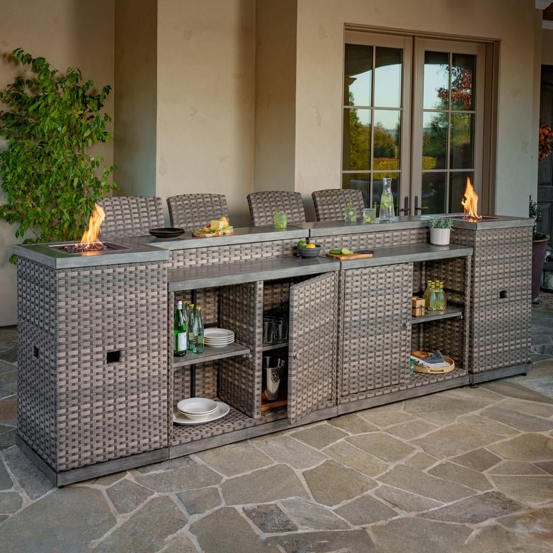 Diego Modular Bar with Fire Columns