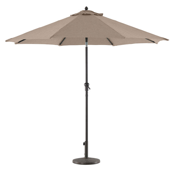 9' Aluminum Crank Tilt Market Olefin Umbrella