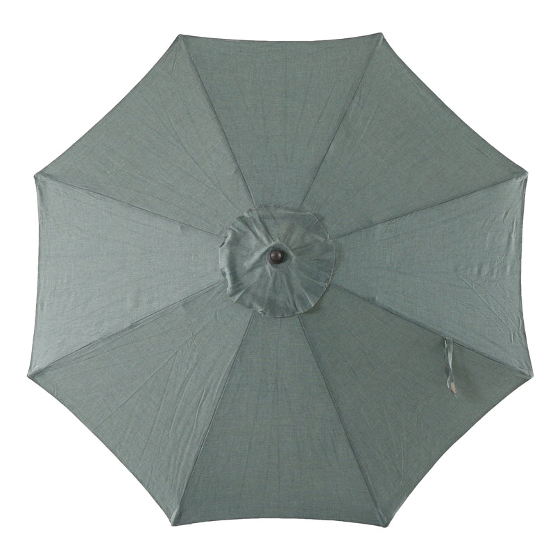 9' Aluminum Crank Tilt Market Olefin Umbrella