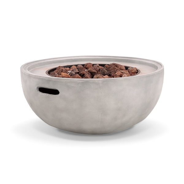 Gray Cement Fire Pit Bowl