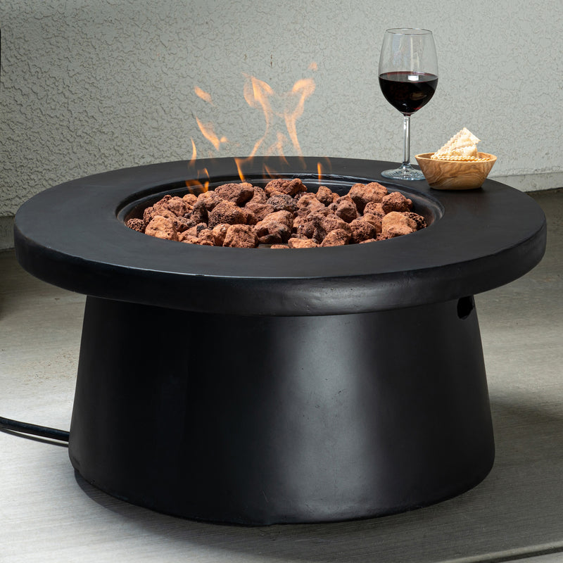 Black Fire Pit Table